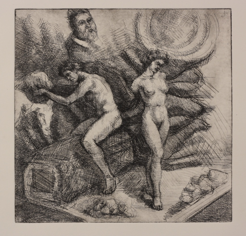 Salome; etching/drypoint, 25 x 25 cm, 2014